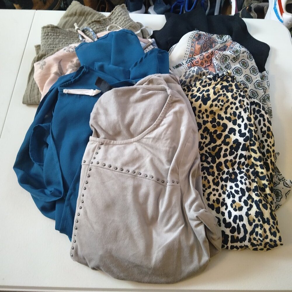 Old Navy Gap Size XS 3/4 Sleeve Blouses Tops Dressy Casual Lot of 7 L38
